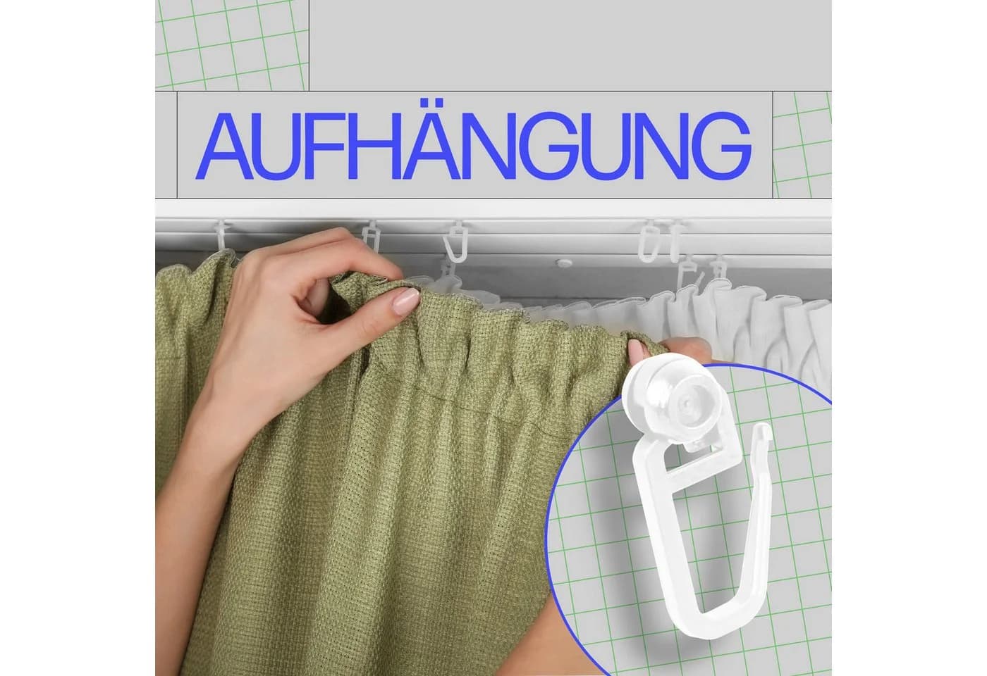 Bestlivings Gardinenschiene Innenlauf Komplettset Weiß - Bild 5