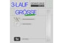 Bestlivings Innenlaufschiene für Gardinen 90 cm bis 480 cm, Komplettset, 3-läufig, mit Bohren, verschraubt, Kunststoff, flach, weiß Bild 1