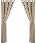 Bestlivings Vorhang 2er Set blickdicht mit Schlaufen Grau Beige Bild 1