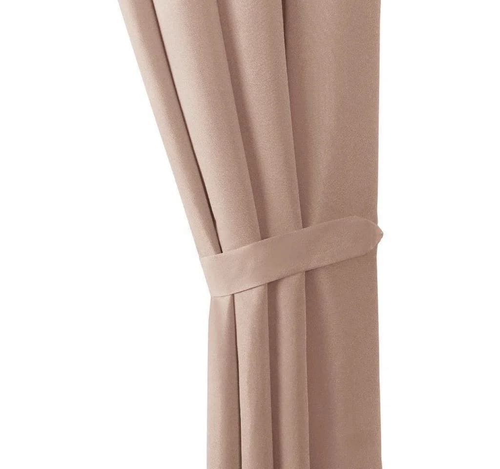 Bestlivings Vorhang 2er Set blickdicht mit Schlaufen Grau Beige - Bild 3
