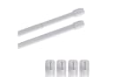 Bestlivings Vitragestange 2er-Pack Weiß Ausziehbar Edelstahl Bild 2