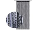 Bestlivings Fadenvorhang Schwarz Metall-Optik Stangendurchzug Bild 1