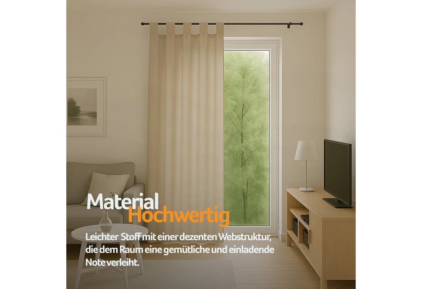 Bestlivings Vorhang Ellen Blickdicht Schlaufen Polyester