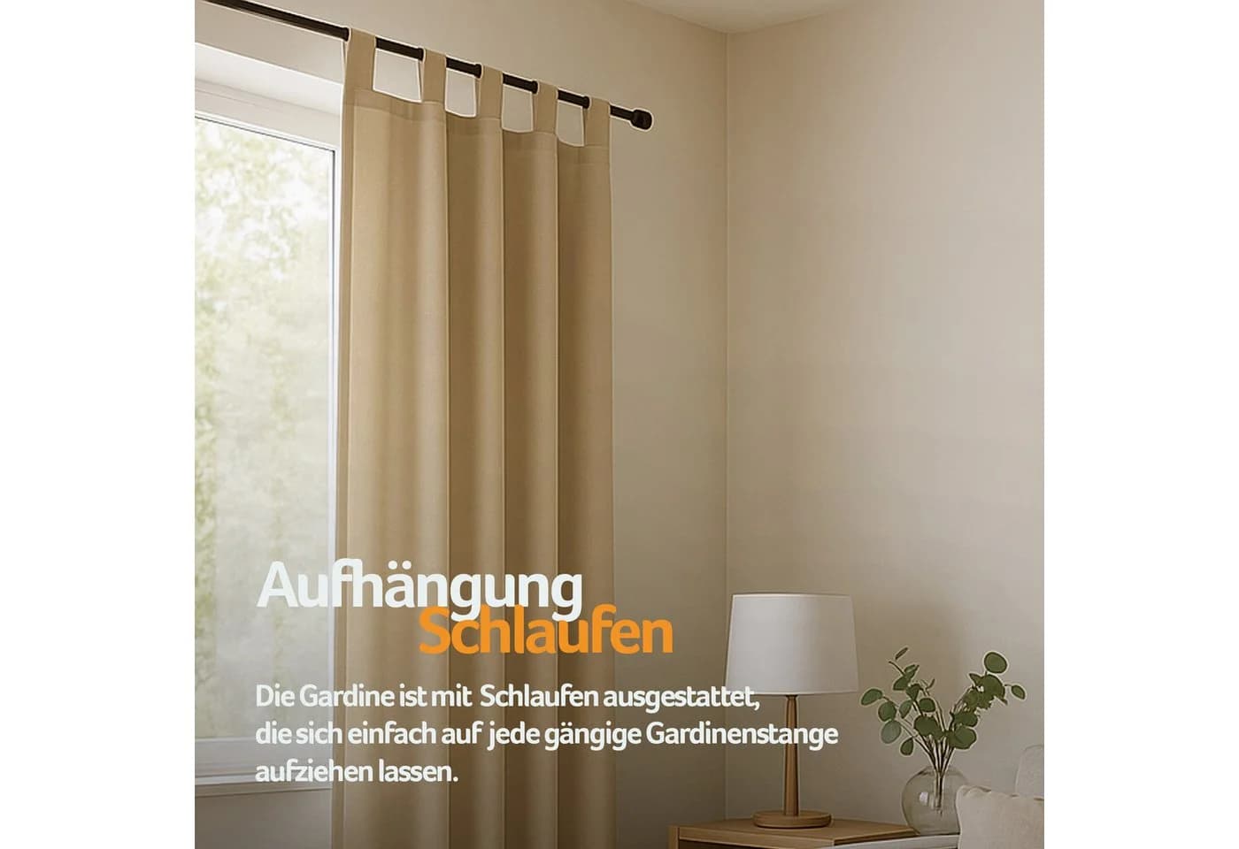 Bestlivings Vorhang Ellen Blickdicht Schlaufen Polyester - Bild 3