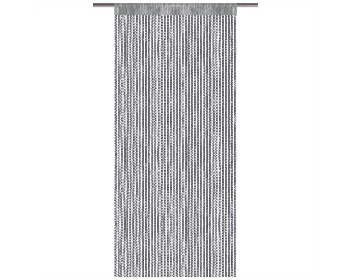 Bestlivings Fadenvorhang Grau Silber Metall-Optik Stangendurchzug - Bild 2
