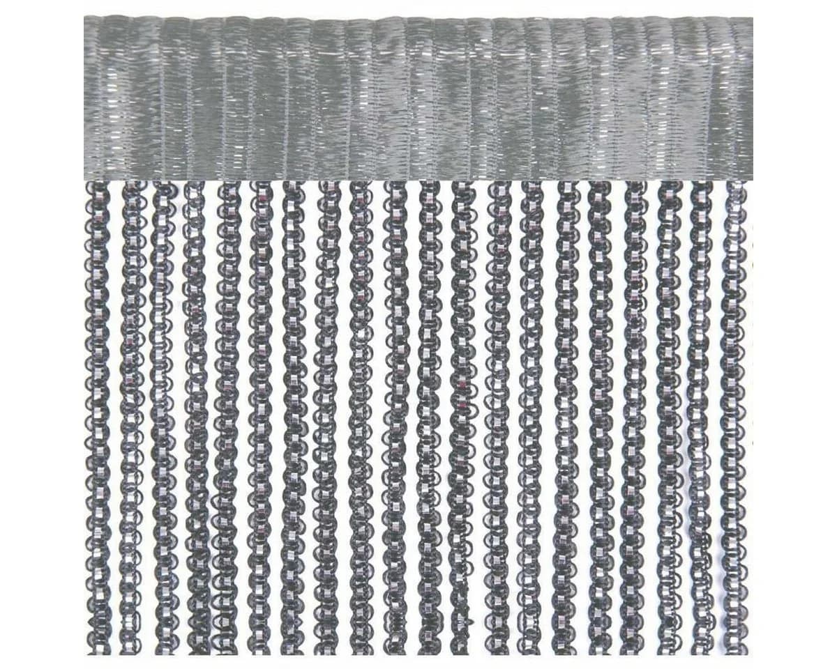 Bestlivings Fadenvorhang Grau Silber Metall-Optik Stangendurchzug - Bild 3