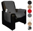 Bestlivings Sesselschoner mit Armlehnschoner Anthrazit Lammflor-Optik Bild 1