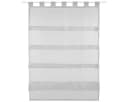 Bestlivings Vorhang mit Schlaufen Transparent Grau Raffoptik Küchengardine Bild 2