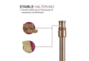 Bestlivings Caféhausstange Edelstahl Gold 12mm Ausziehbar Bild 5