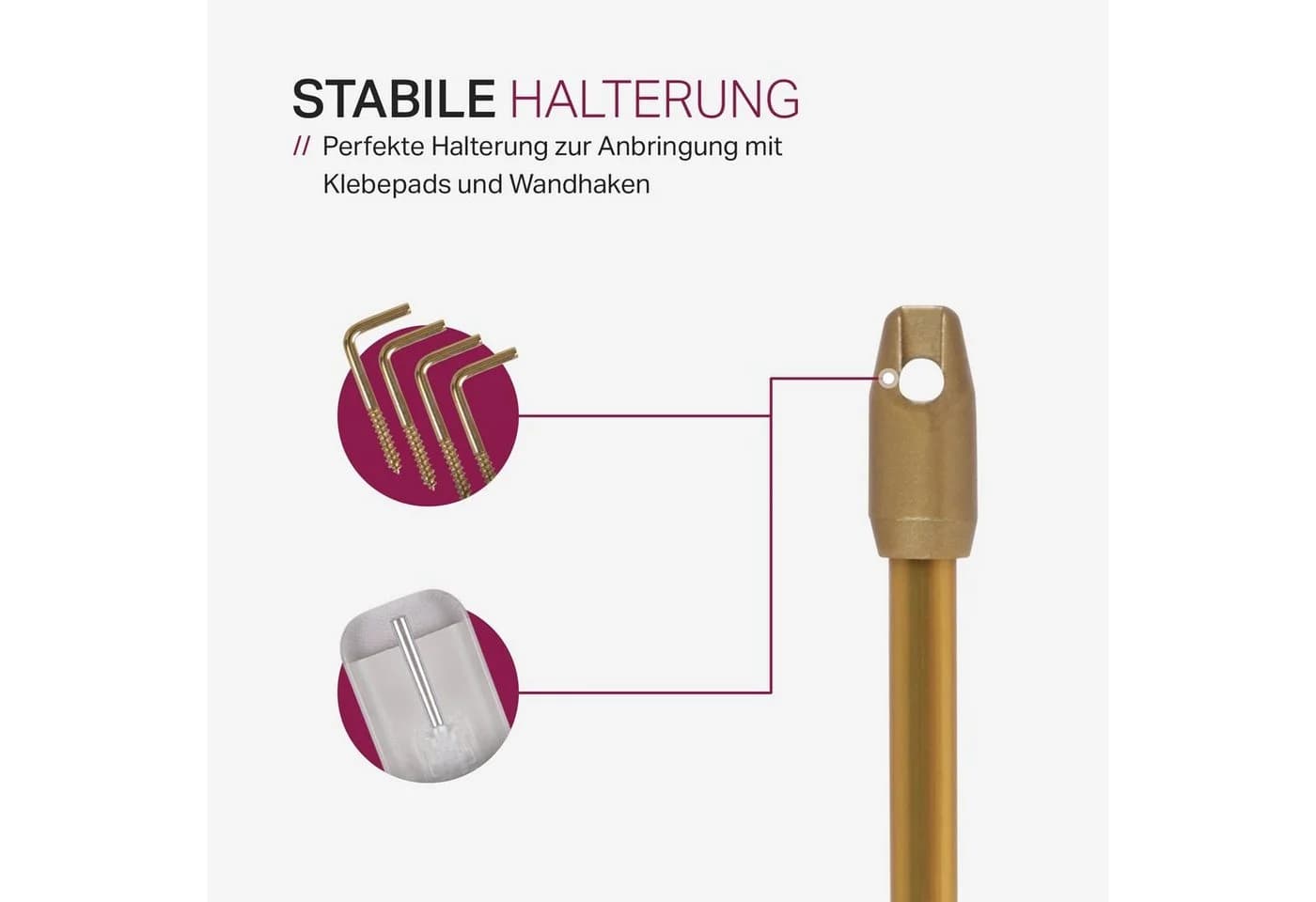 Bestlivings Vitragestange 2er-Pack Gold Ausziehbar - Bild 3