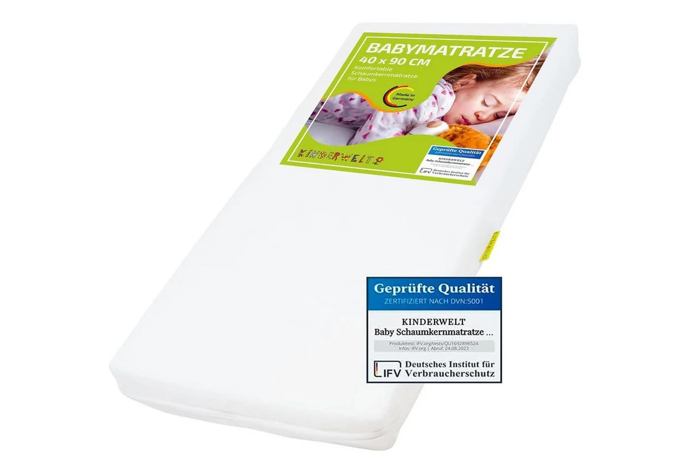 KiNDERWELT Babymatratze Schaumstoff 40x90 cm Antiallergisch - Bild 2