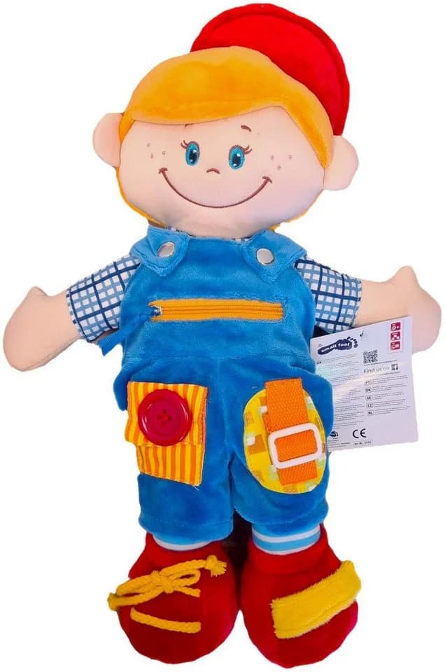 Small Foot Stoffpuppe Junge 36 cm Puppe mit Rassel und Quietschfunktion - Bild 2
