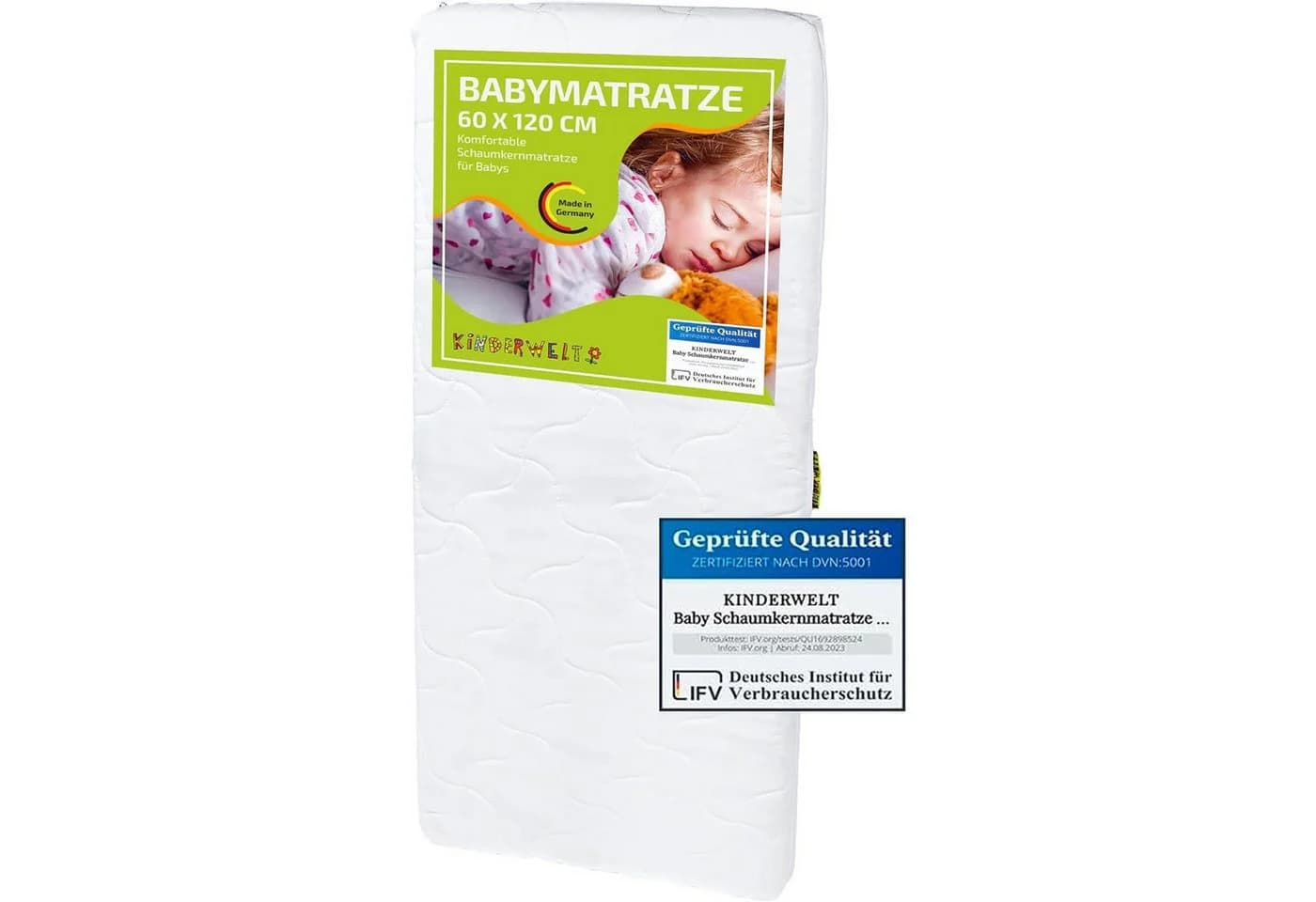 KiNDERWELT Kindermatratze Comfort Matratze 7 cm gesteppt - Bild 2