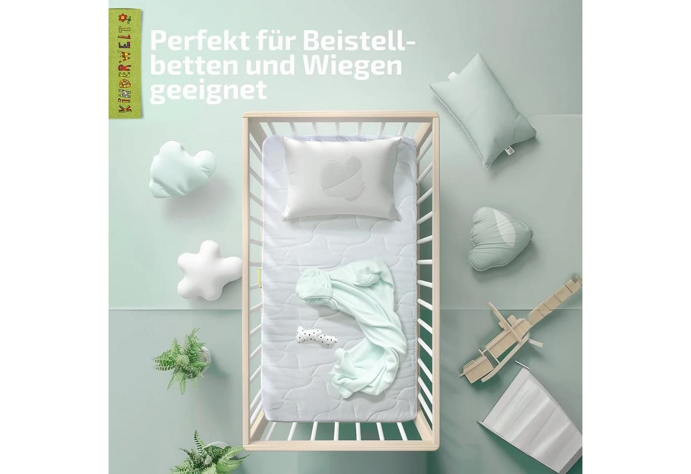 KiNDERWELT Babymatratze Schaumkern Comfort 7 cm Weiß - Bild 3