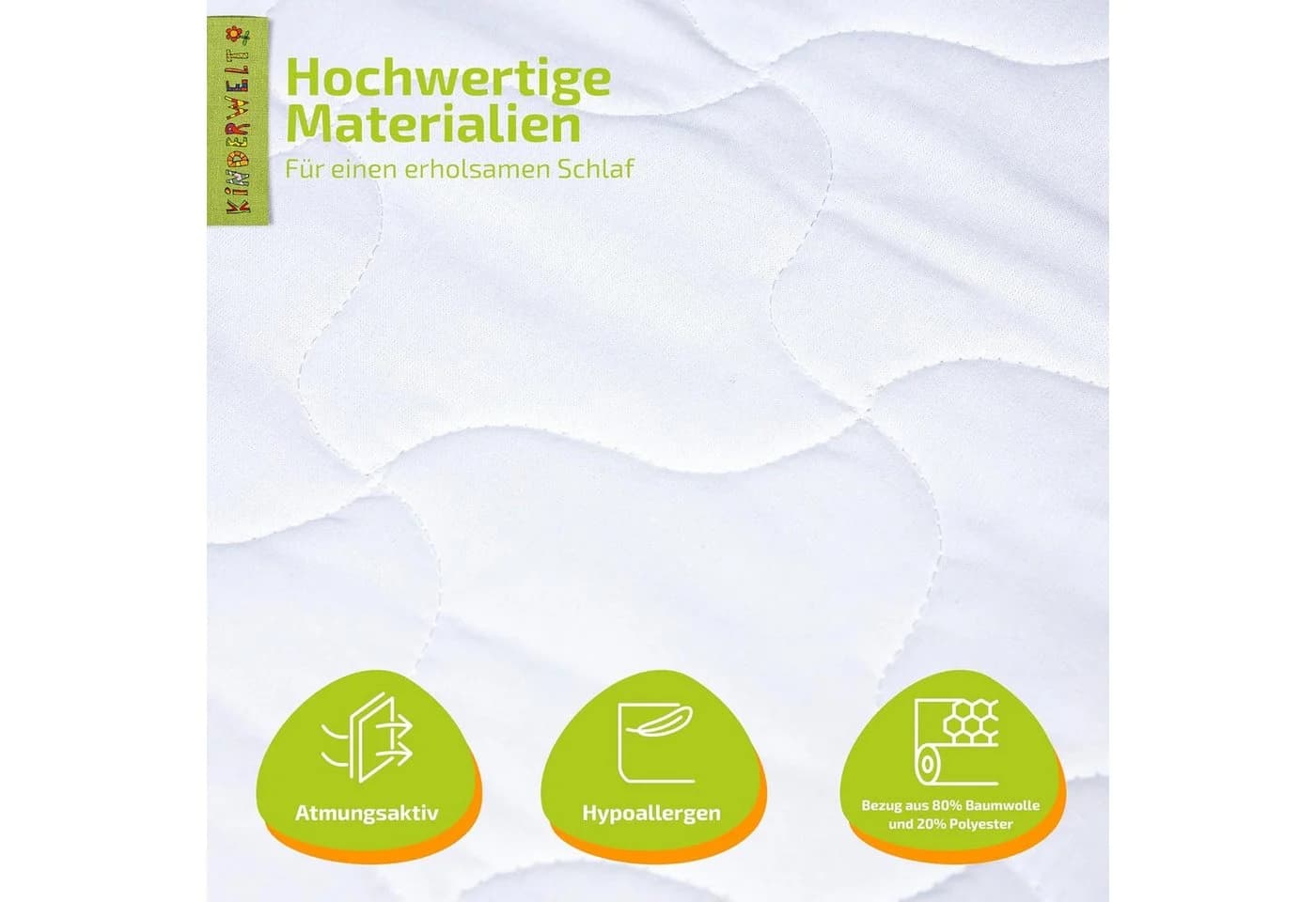 KiNDERWELT Babymatratze Schaumkern Comfort 7 cm Weiß - Bild 4
