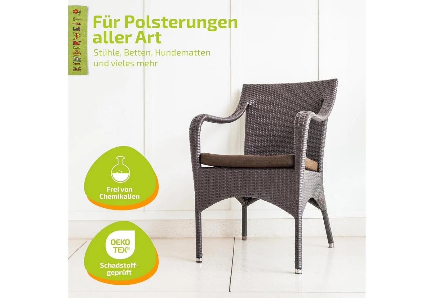 KiNDERWELT Schaumstoff Polsterauflage Zuschneidbar 120x60x6cm - Bild 5