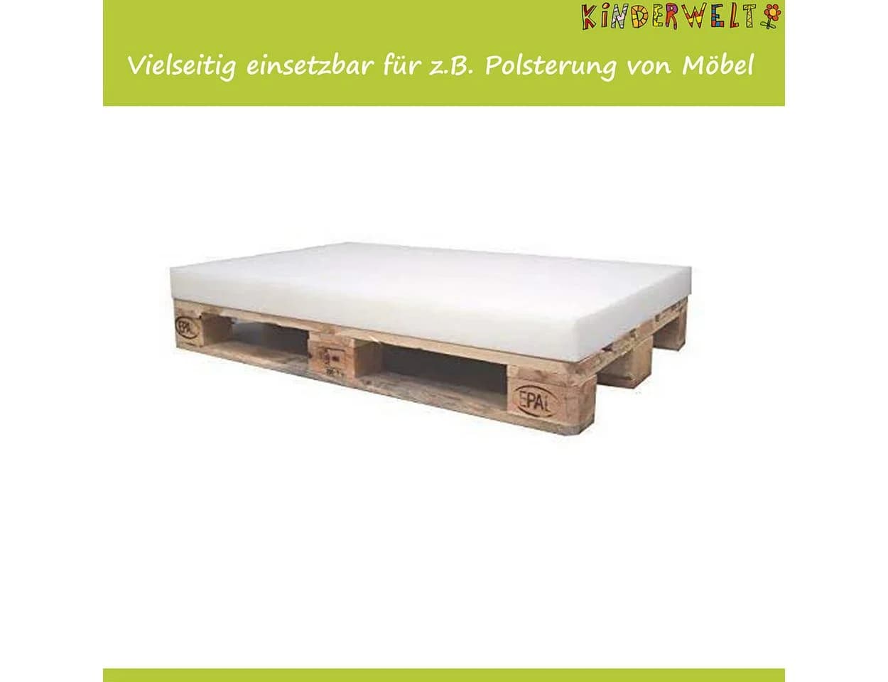 KiNDERWELT Polsterauflage Platte aus hochwertigem Kaltschaum