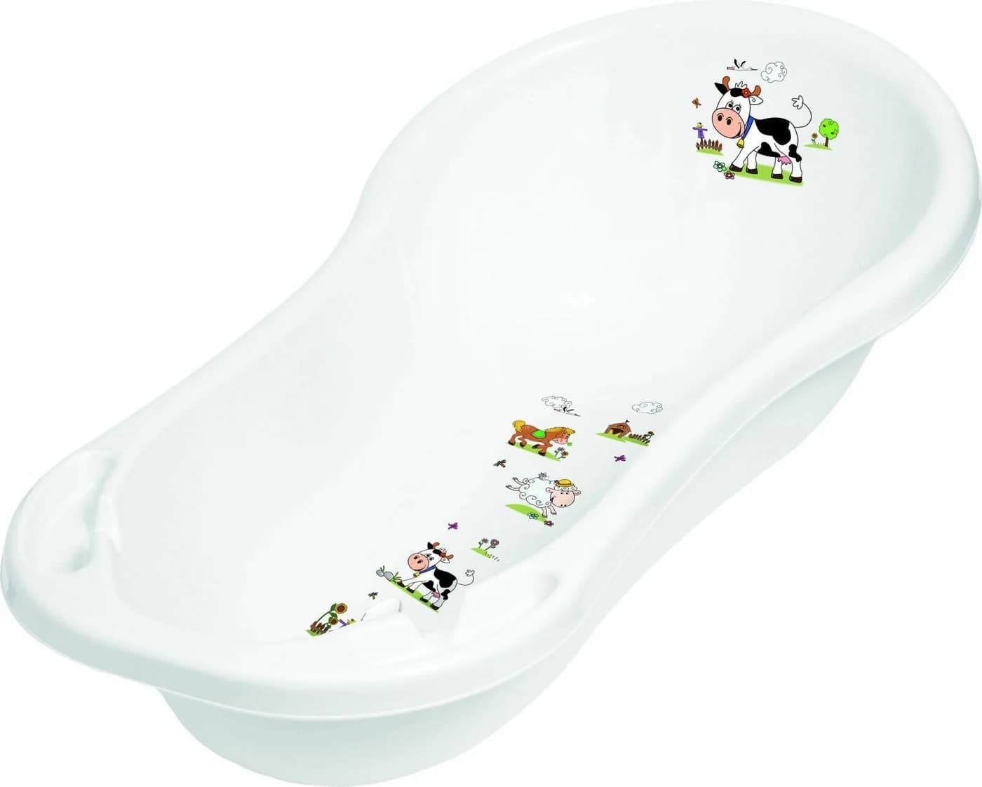 KiNDERWELT Babybadewanne XXL 100 cm mit Badesitz Weiß