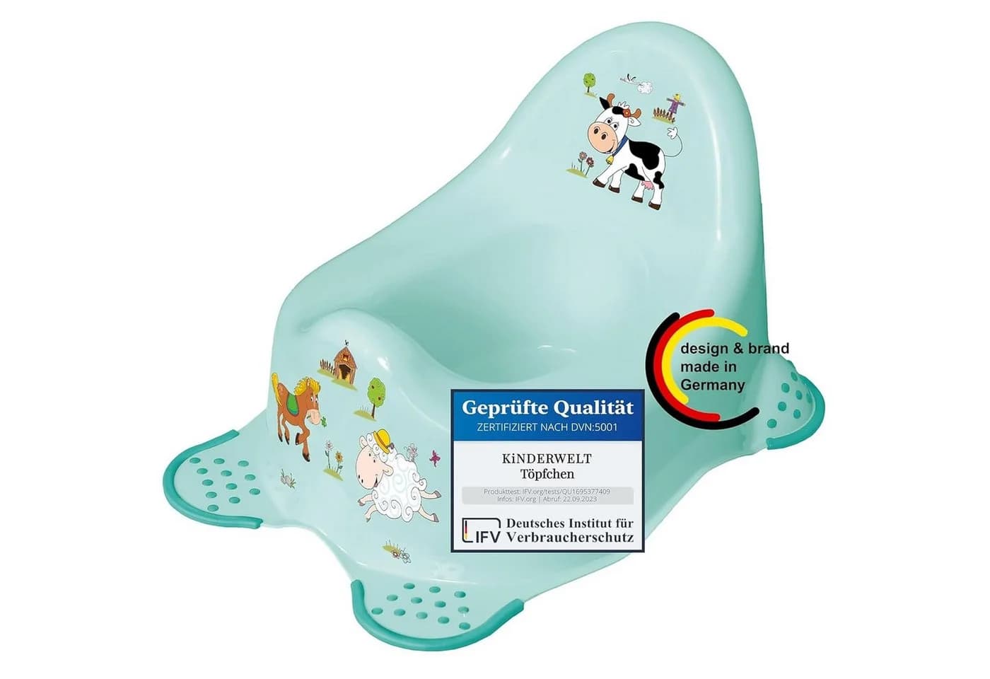 KiNDERWELT Babytöpfchen Funny Farm Aquamarin Stabil - Bild 2