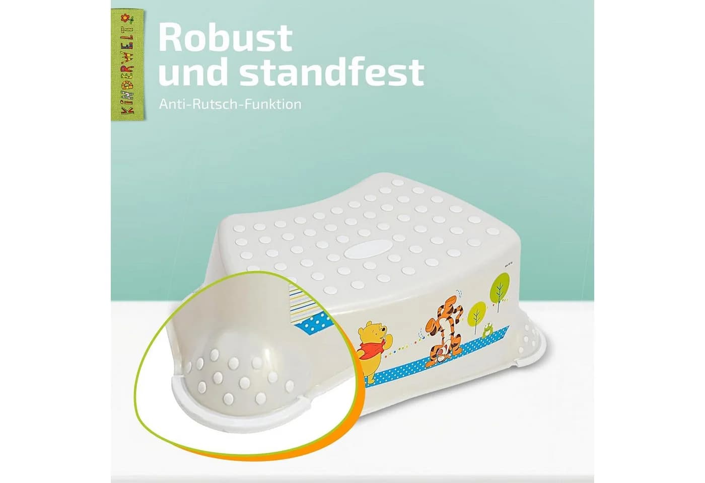 KiNDERWELT Tritthocker 2er Set Winnie Puuh perlweiß WC-Aufsatz + Hocker - Bild 5