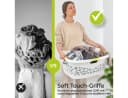 KiNDERWELT Wäschekorb Premium 50 L Weiß/Grün Ergonomisch Bild 1