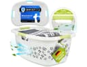 KiNDERWELT Wäschekorb Premium 50 L Weiß/Grün Ergonomisch Bild 2