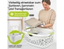 KiNDERWELT Wäschekorb Premium 50 L Weiß/Grün Ergonomisch Bild 4
