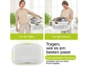 KiNDERWELT Wäschekorb Premium 50 L Weiß/Grün Ergonomisch Bild 5