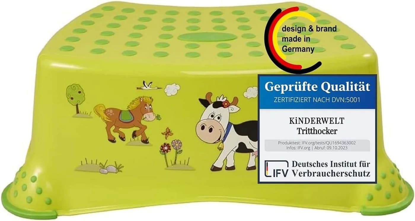 Funny Farm Tritthocker für Kinder Grün Stabil mit Anti-Rutsch-Funktion - Bild 2