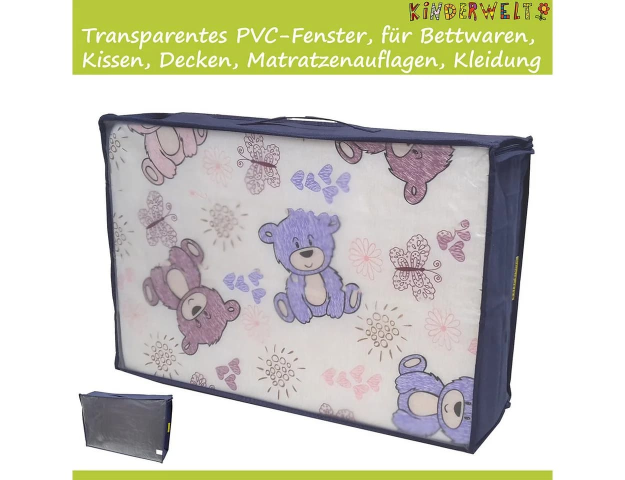 KiNDERWELT Aufbewahrungstasche Blau 2er-Pack PP-Vlies
