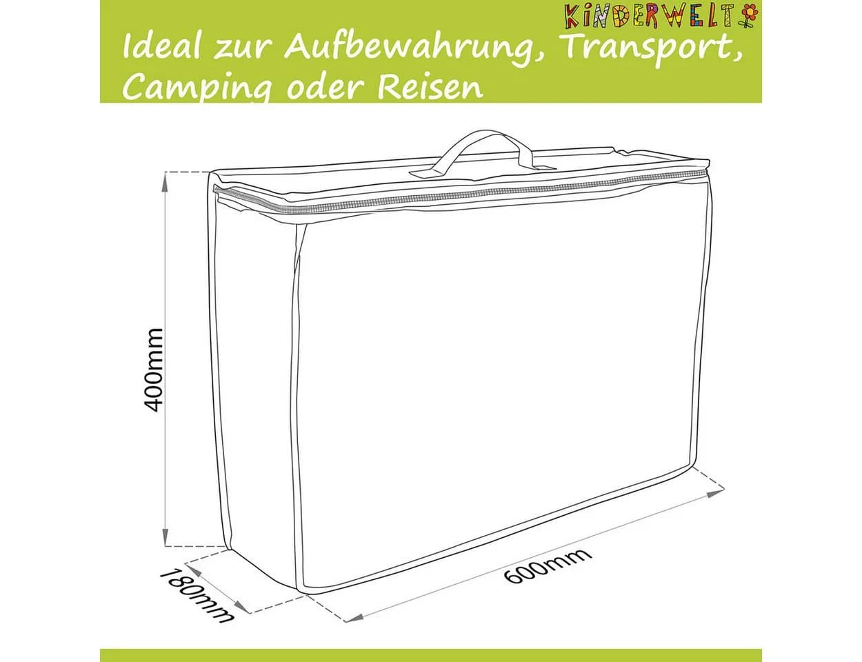 KiNDERWELT Aufbewahrungstasche Blau 2er-Pack PP-Vlies - Bild 3