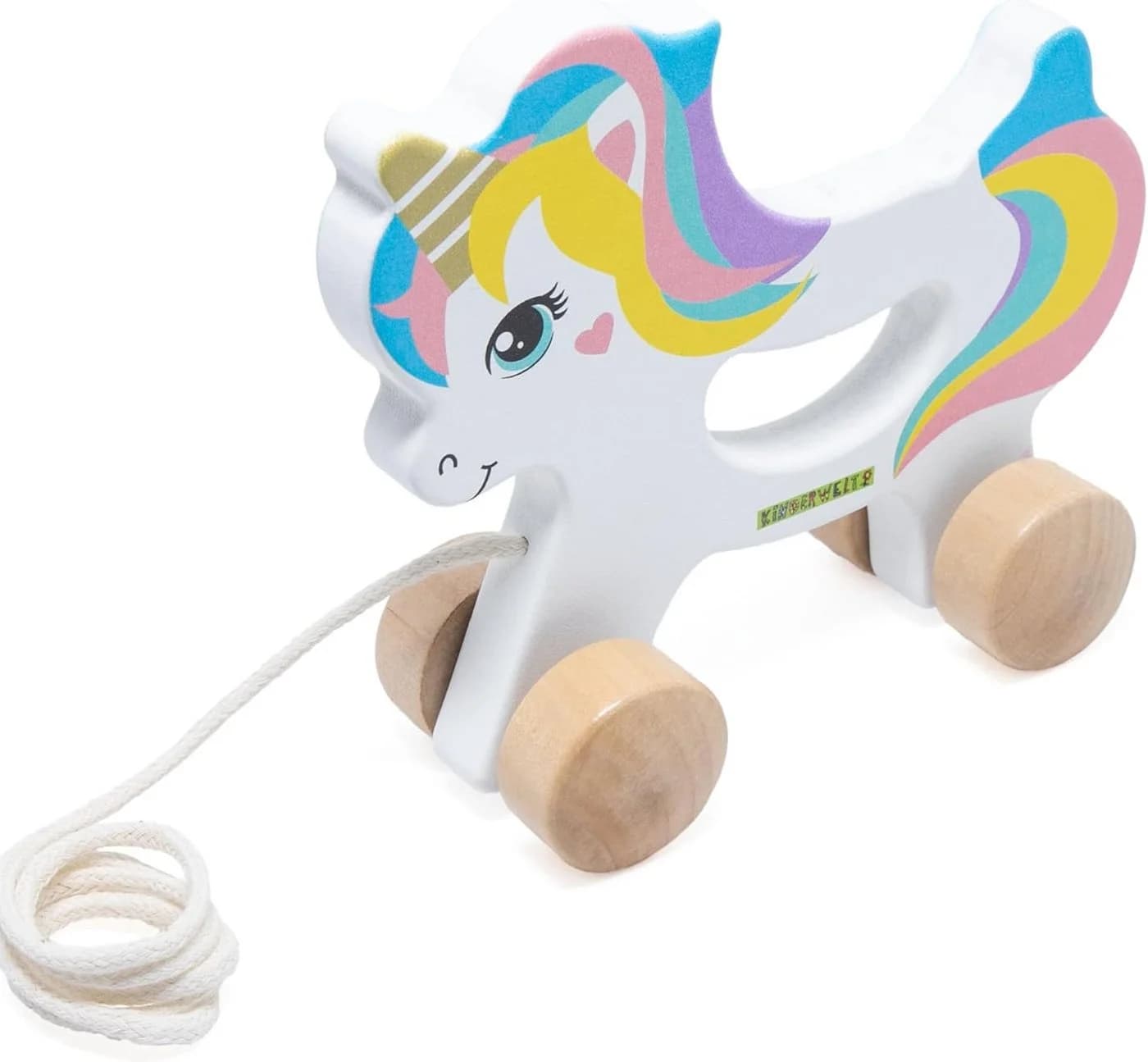 KiNDERWELT Nachziehspielzeug Einhorn aus Holz - Bild 2