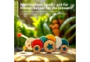 KiNDERWELT Stoffpuppe Nachziehspielzeug Raupe aus Holz Bunt Bild 5