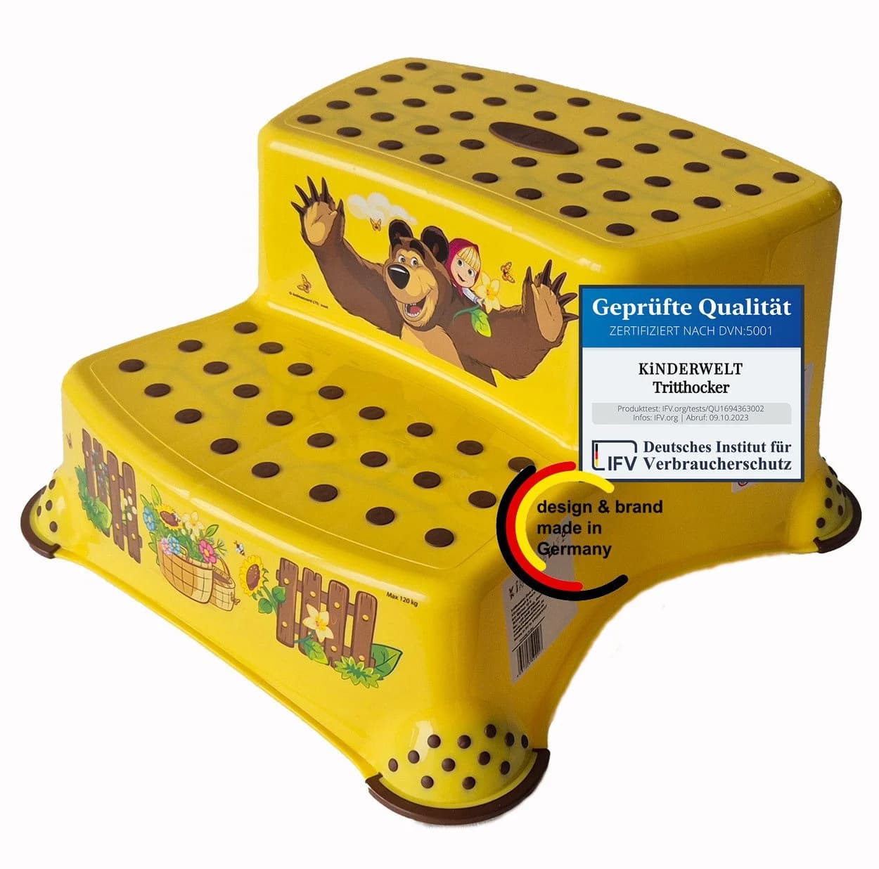 KiNDERWELT Tritthocker Premium Zweistufig Gelb - Bild 2
