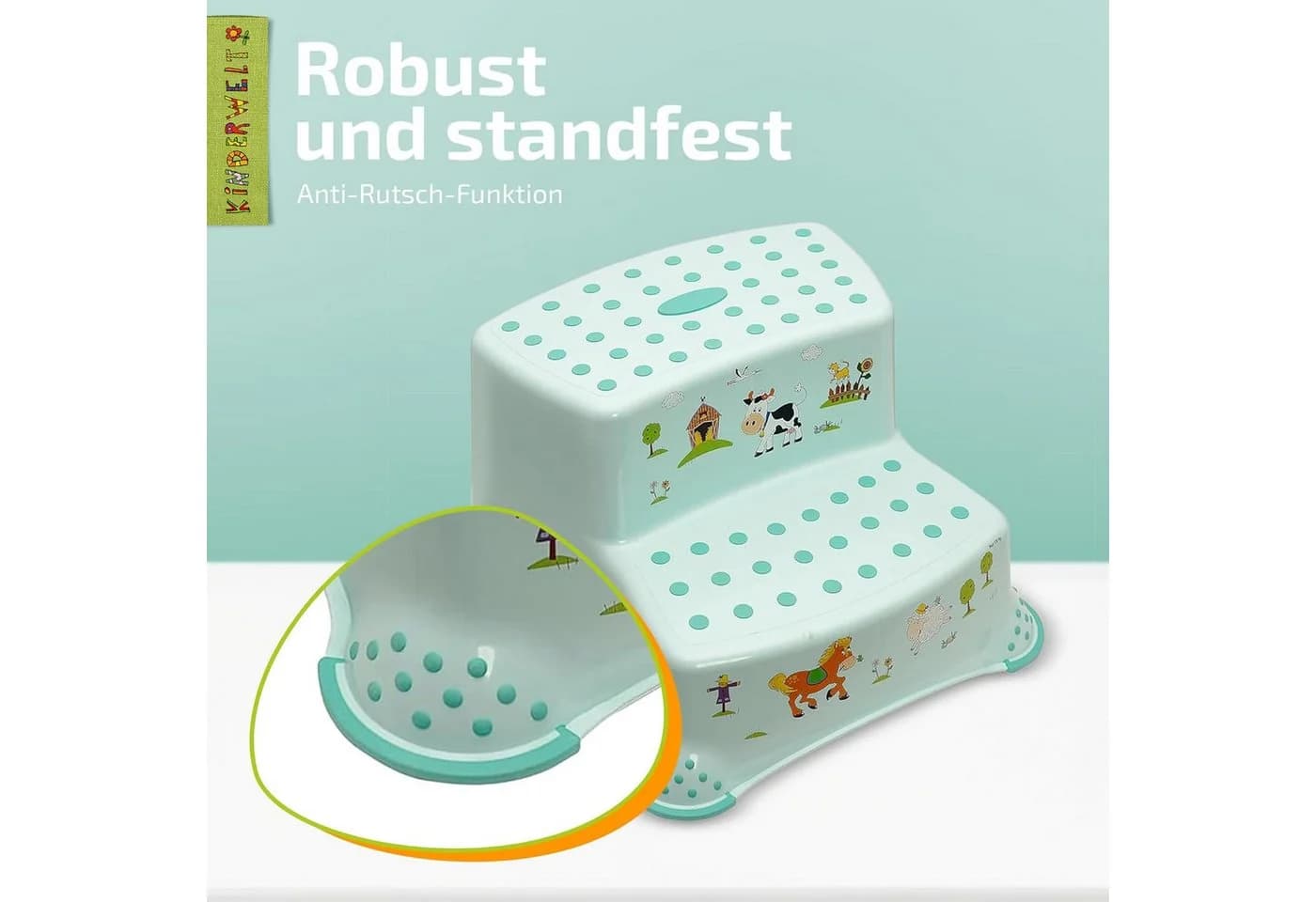 KiNDERWELT Tritthocker Premium Zweistufig Gelb - Bild 3