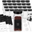 VonBueren Gewürzglas-Set 24-tlg. Schwarz Transparent mit Edelstahldeckel Bild 2