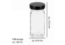 VonBueren Gewürzglas-Set 24-tlg. Schwarz Transparent mit Edelstahldeckel Bild 3