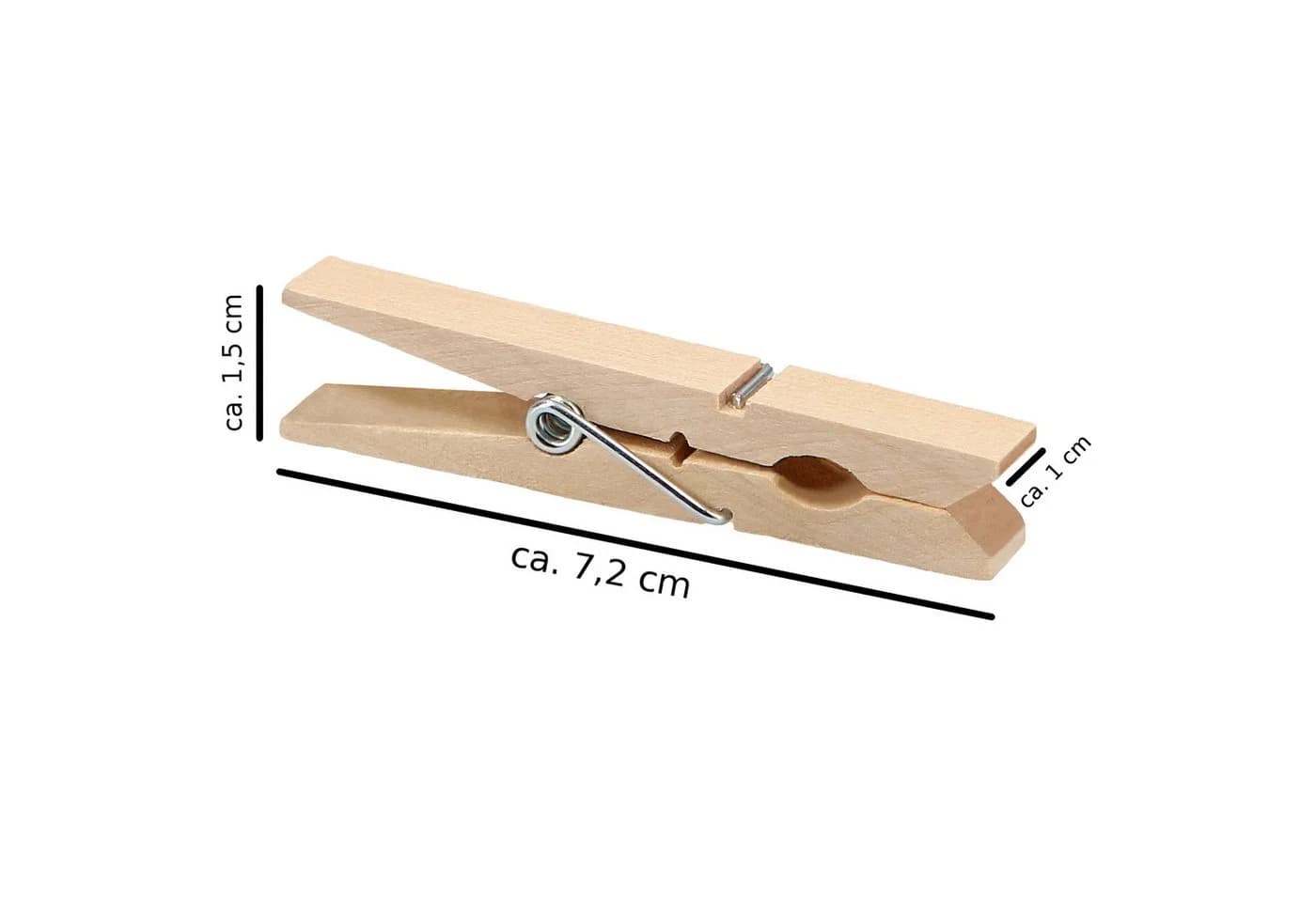 VonBueren Wäscheklammern Holz groß Birkenholz