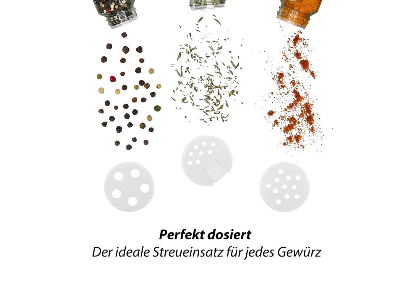 VonBueren Gewürzglas-Set 12-tlg. mit Bambusdeckel & Streueinsatz - Bild 5