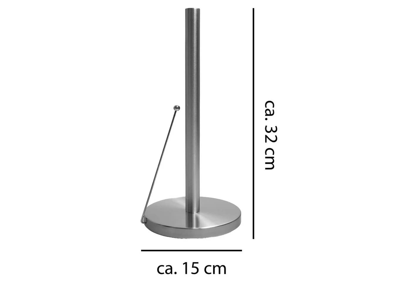VonBueren Küchenrollenhalter Edelstahl Silber