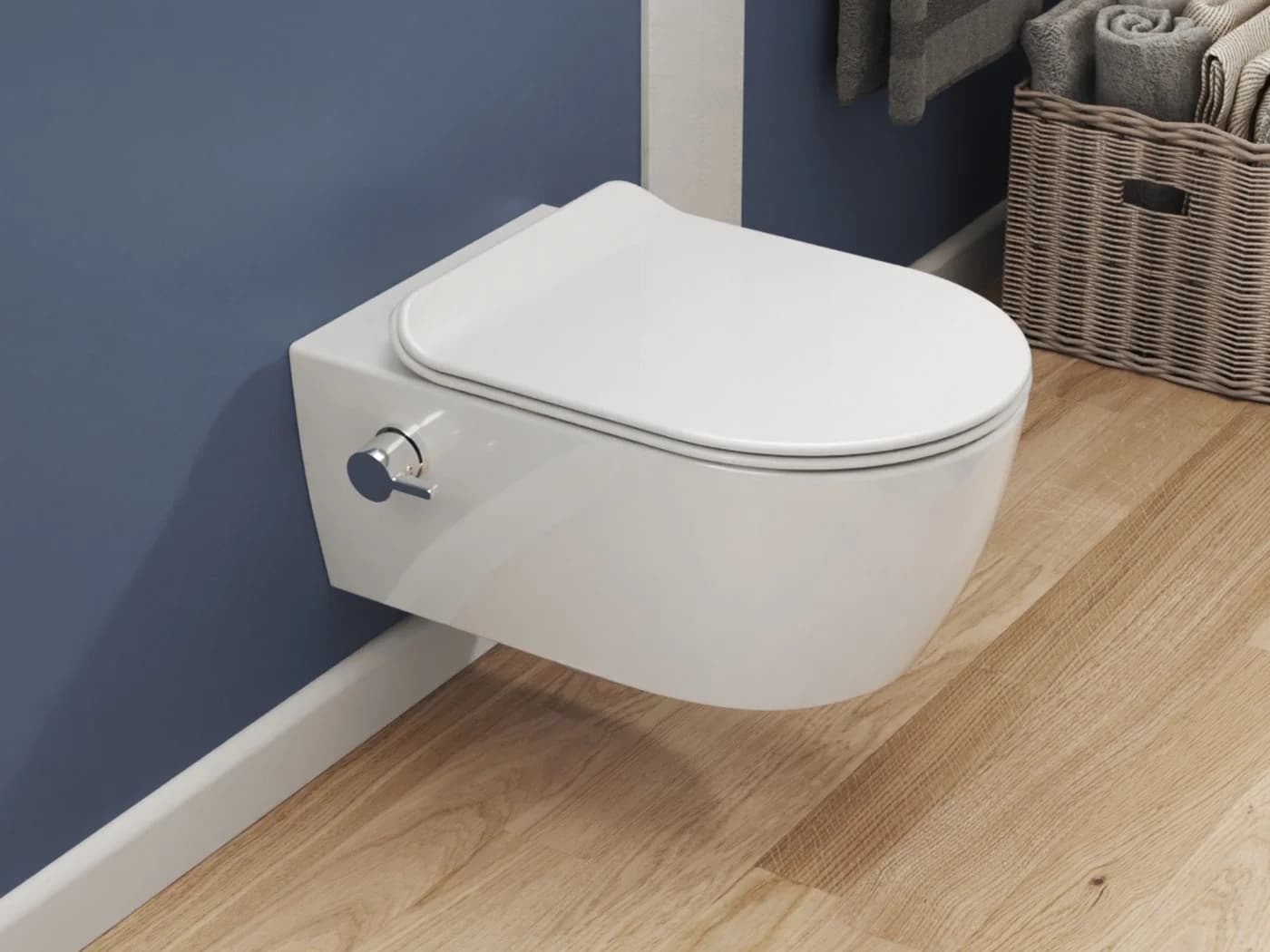 SSWW Dusch-WC wandhängend mit Softclose WC-Sitz Taharet-Set