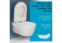 SSWW Dusch-WC wandhängend spülrandlos Softclose Weiss Bild 4