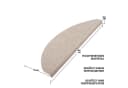 casa pura Stufenmatte Leipzig Halbrund Beige Polypropylen Bild 1