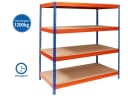 Office Marshal Weitspannregal Schwerlastregal Blau-Orange 1200 kg Tragkraft Bild 4