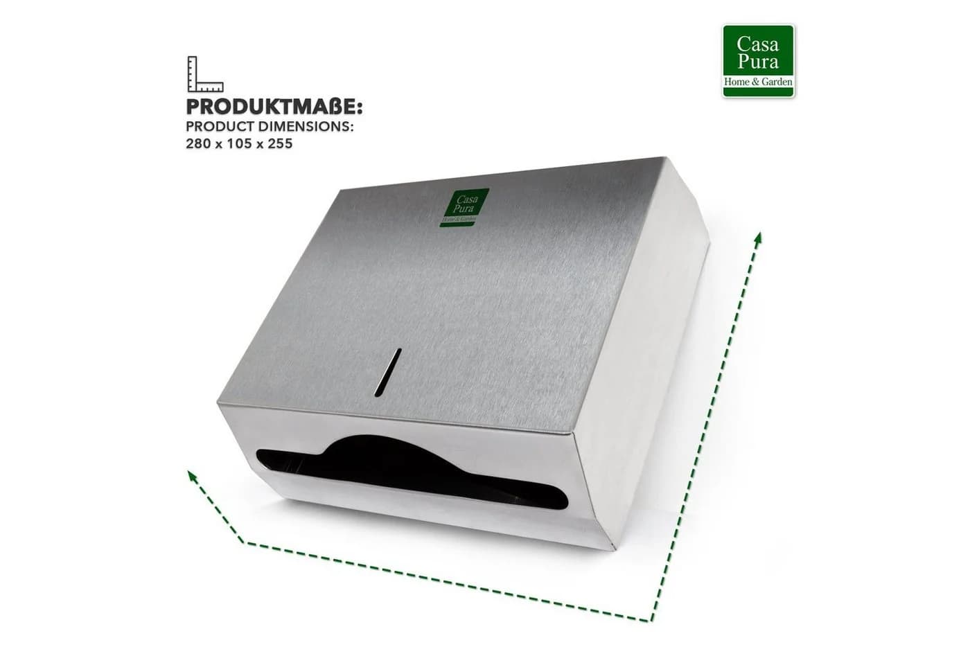 casa pura Papierhandtuchspender Edelstahl Abschließbar - Bild 3