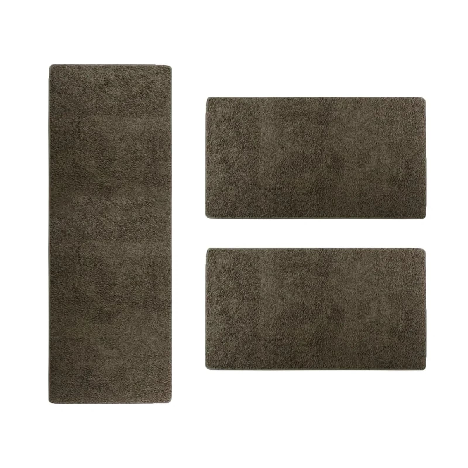 casa pura Hochflor-Bettumrandung Sphinx Shaggy 3-tlg. Braun