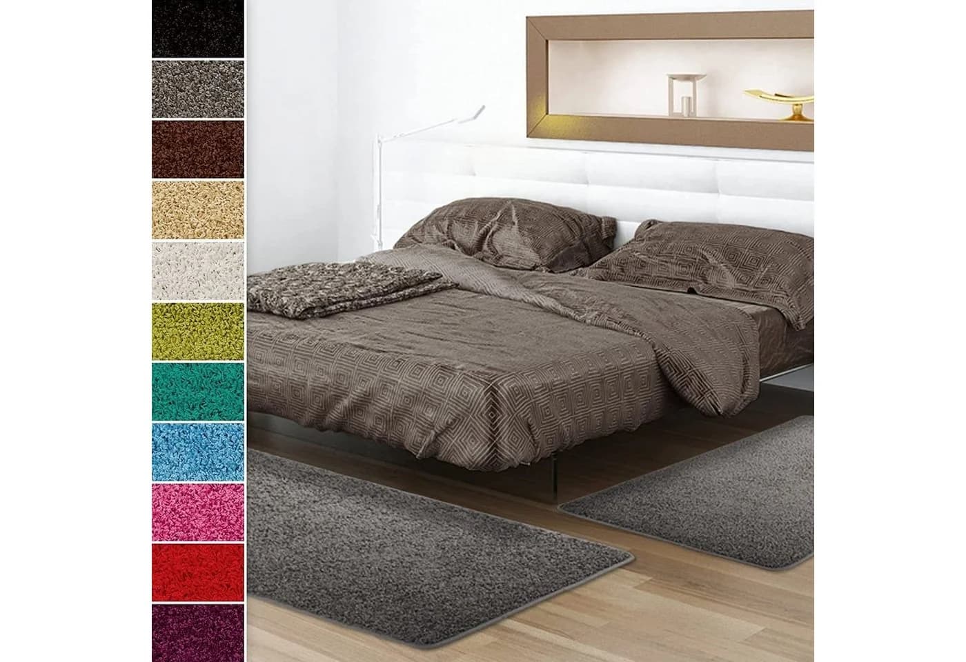 casa pura Hochflor-Bettumrandung Sphinx 3-tlg. Shaggy - Bild 2