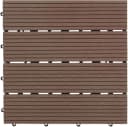casa pura Klickfliese WPC Royal Dunkelbraun 30x30 cm mit Drainage Bild 1