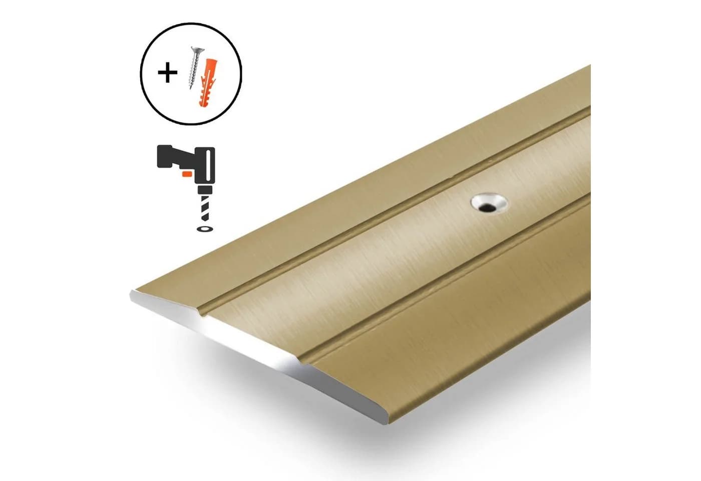 Floordirekt Übergangsprofil Firm C-Form Aluminium Gold - Bild 3