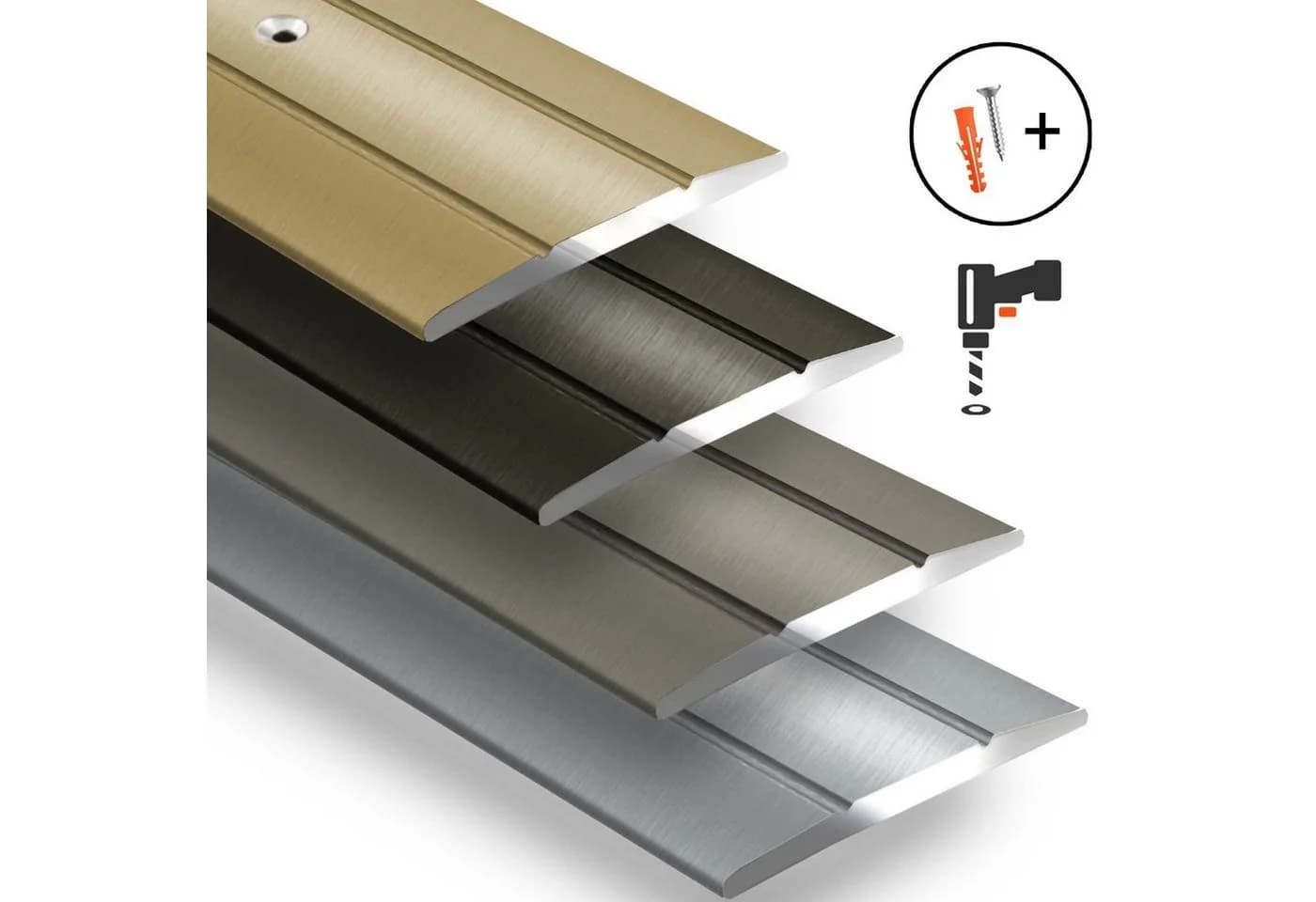 Floordirekt Übergangsprofil Firm C-Form Aluminium Gold - Bild 5